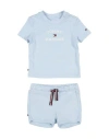 Tommy Hilfiger Baby Set Sky Blue Size 9 Cotton, Elastane In Blue