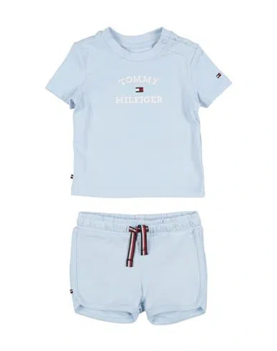 Tommy Hilfiger Baby Set Sky Blue Size 9 Cotton, Elastane