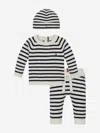 Tommy Hilfiger Baby Striped Cable Knit Gift Set In Blue