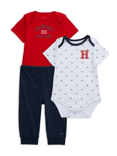 Tommy Hilfiger Baby's Three-piece Logo Bodysuits & Pants Set