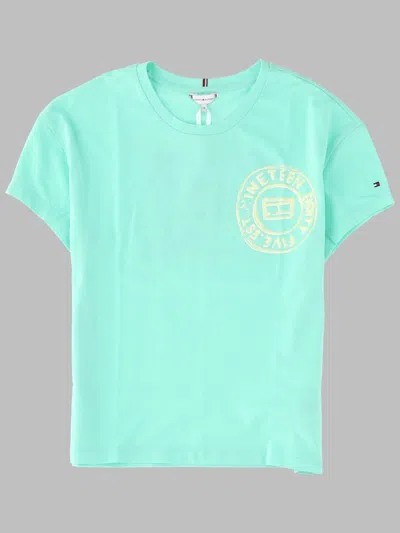 Tommy Hilfiger Back Print Recycled Cotton T-shirt In Green