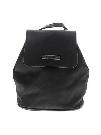 Pre-owned Tommy Hilfiger Backpack In Black