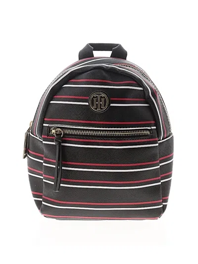 Pre-owned Tommy Hilfiger Backpack In Black
