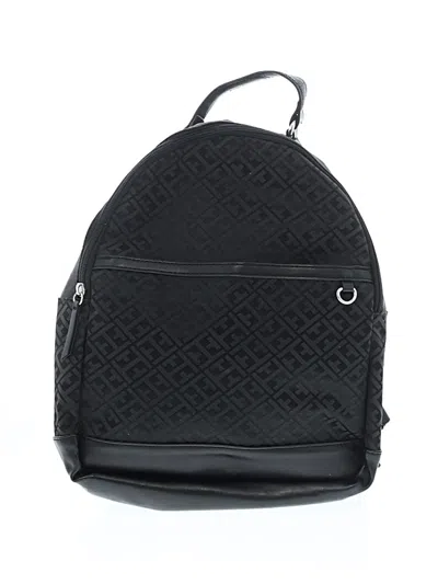 Pre-owned Tommy Hilfiger Backpack In Black
