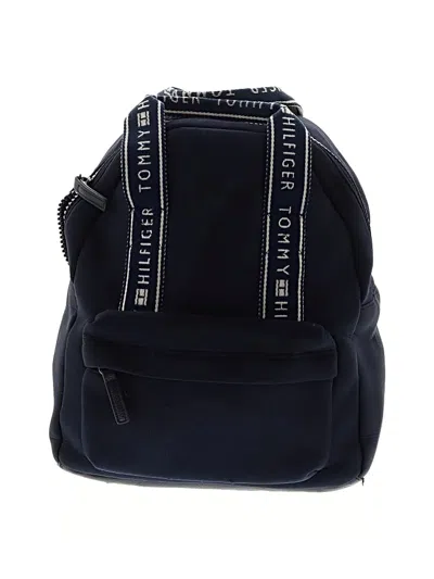 Pre-owned Tommy Hilfiger Backpack In Blue