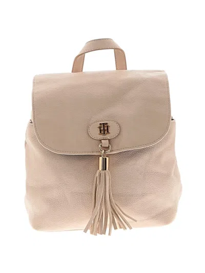 Pre-owned Tommy Hilfiger Backpack In Gray