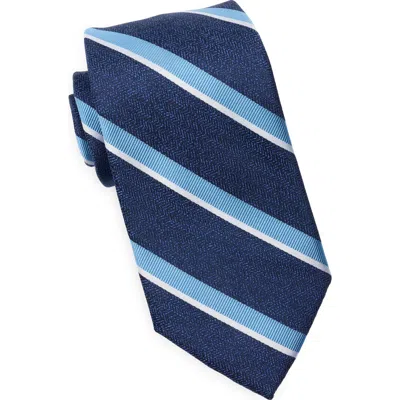 Tommy Hilfiger Balboa Stripe Tie In Blue