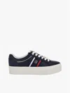 Tommy Hilfiger Banner Stripe Cupsole Sneaker In Blue