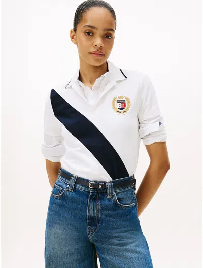 Tommy Hilfiger Banner Stripe Stretch In White