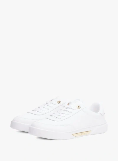 Tommy Hilfiger Baskets Courtes En Cuir In White