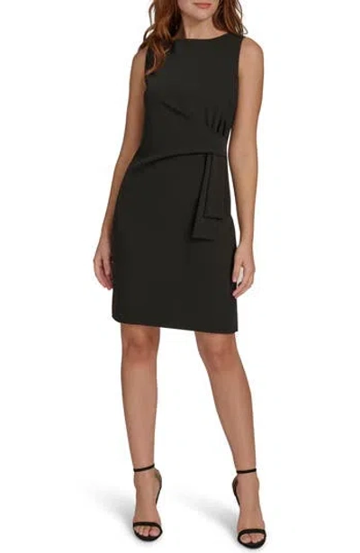 Tommy Hilfiger Bateau Neck Sleeveless Dress In Black
