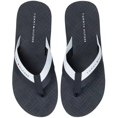 Tommy Hilfiger Beach Flip Flops Navy In Black