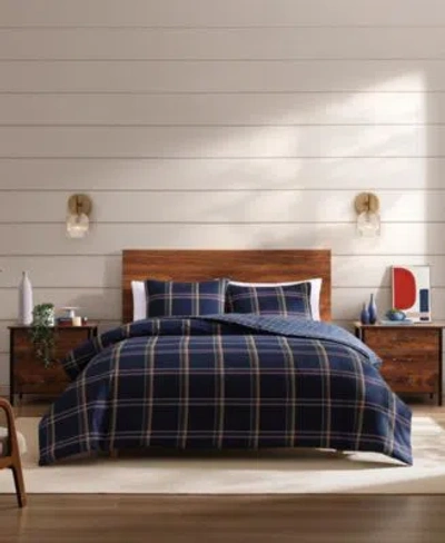 Tommy Hilfiger Beacon Plaid Cotton Duvet Cover Set In Blue