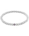 Tommy Hilfiger Beaded Stainless Steel Stretch Bracelet In Silver