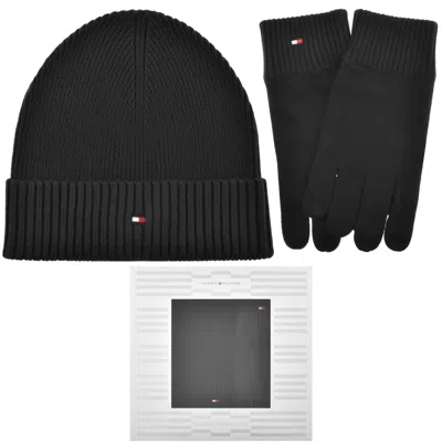 Tommy Hilfiger Beanie And Gloves Gift Set Black