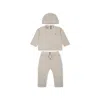 Tommy Hilfiger Beige Birth Set For Babykids With Flag In Gray
