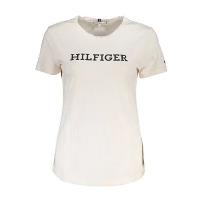 Tommy Hilfiger Beige Cotton T-shirt In White