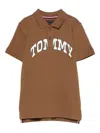Tommy Hilfiger Beige Polo Shirt With Short Sleeves  In Brown