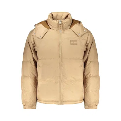 Tommy Hilfiger Beige Polyester Mens Jacket In Brown
