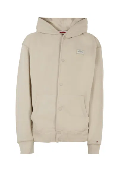 Tommy Hilfiger Beige Sweatshirt For Kids With Logo In Neutral