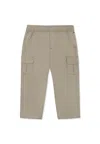 Tommy Hilfiger Beige Trousers For Baby Boy With Flag In Beige