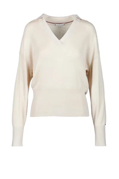 Tommy Hilfiger Beige Women's Knit Sweater In Neutral