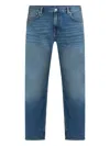 Tommy Hilfiger Denton Straight Fit Jeans With Whiskers In Blue