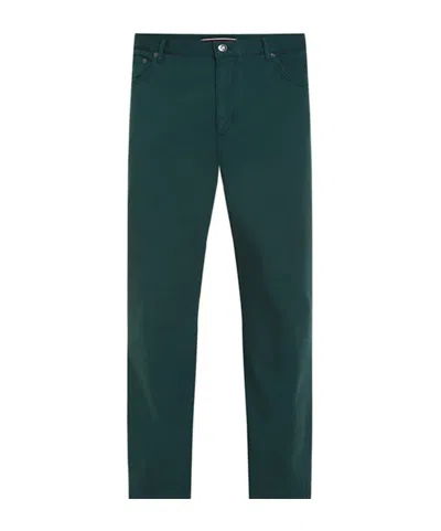Tommy Hilfiger Belt Ring Denim Trousers In Green