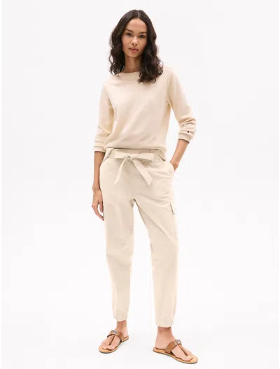 Tommy Hilfiger Belted Cargo Jogger In Classic Beige