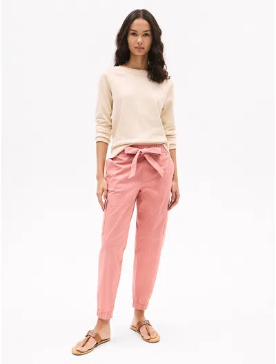 Tommy Hilfiger Belted Cargo Jogger In Teaberry Blossom