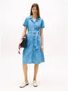 Tommy Hilfiger Belted Chambray Midi Shirtdress