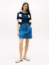 Tommy Hilfiger Belted Denim Mini Skirt
