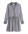 Tommy Hilfiger Belted Fit And Flare Mini Dress In Blue