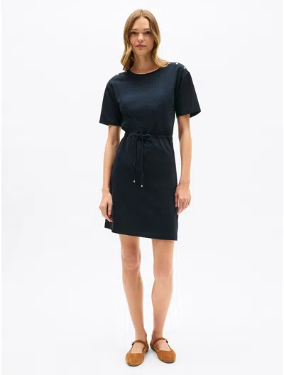 Tommy Hilfiger Belted Gold Button T In Navy
