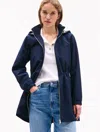Tommy Hilfiger Belted Hooded Jacket In Navy