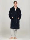 Tommy Hilfiger Belted Robe In New Blue