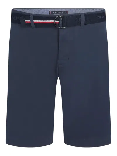 Tommy Hilfiger Belted Shorts In Blue