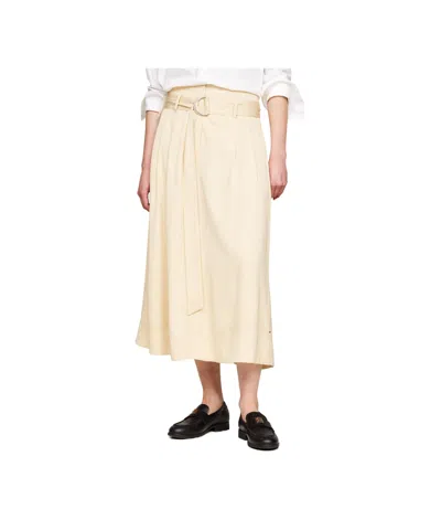 Tommy Hilfiger Belted Skirt In Nude