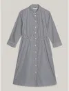 TOMMY HILFIGER BELTED STRIPE MIDI SHIRTDRESS