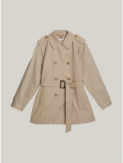 Tommy Hilfiger Belted Trench Coat In Beige