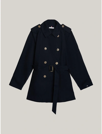 Tommy Hilfiger Belted Trench Coat In Navy