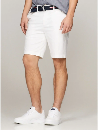 Tommy Hilfiger Men's Belted Twill 9" Club Short In White