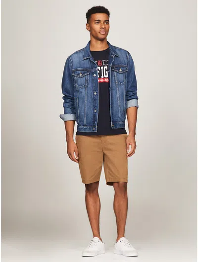 Tommy Hilfiger Belted Twill 9" Short In Desert Khaki