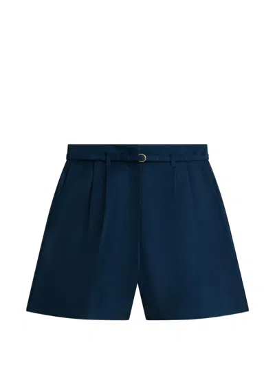 Tommy Hilfiger Belted Wide Leg Shorts In Blue