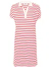 Tommy Hilfiger Bengal-stripe Piqué Polo Dress In Red