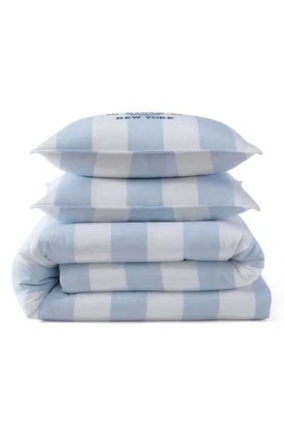 Tommy Hilfiger Berkely Stripe Comforter & Shams Set In Blue