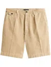 Tommy Hilfiger Pleated Cotton Shorts In Neutral