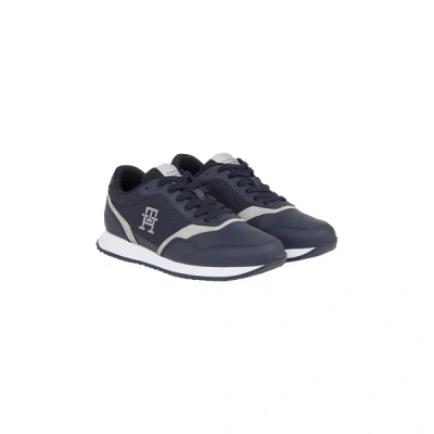 Tommy Hilfiger Bi-material Trainers In Blue