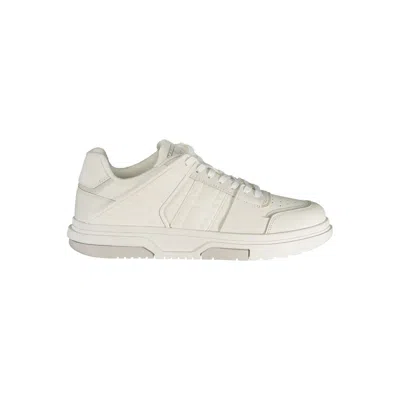 Tommy Hilfiger Bianco Poliuretano Men Men's Sneaker In Neutral