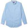 Tommy Hilfiger Big & Tall Mens Checkered Cotton Button-down Shirt In Blue